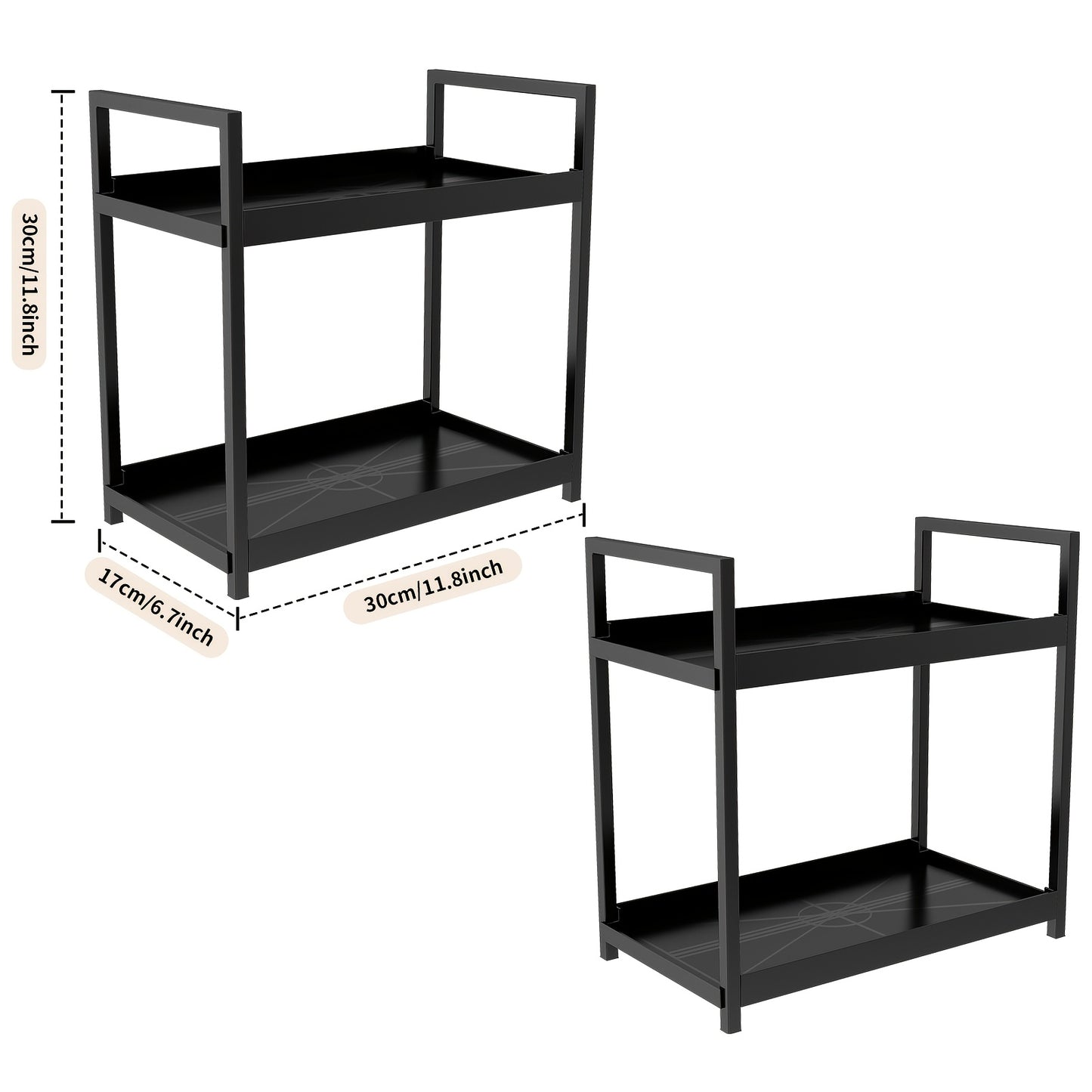 2pcs Bathroom Rack,Cosmetic Organizer Rack,Sinkcare storage rack,Bathroom Counter Storage rack