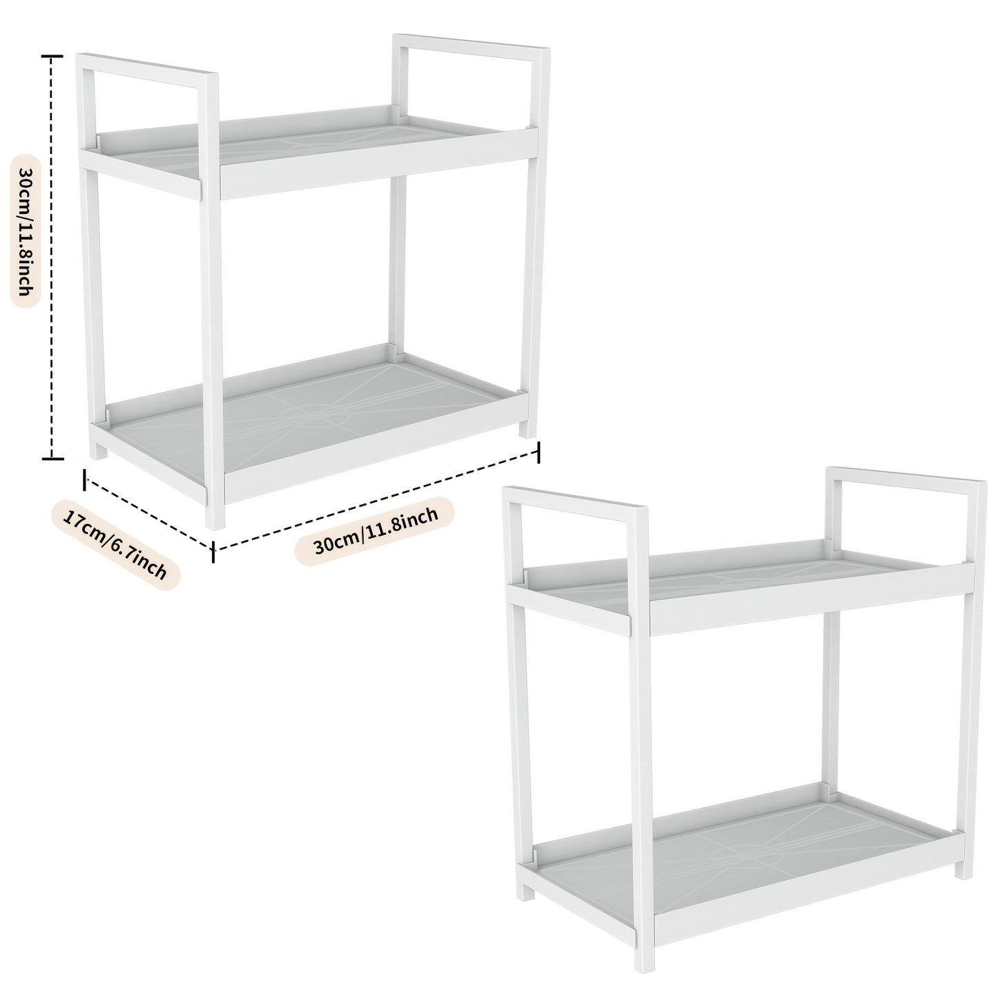 2pcs Bathroom Rack,Cosmetic Organizer Rack,Sinkcare storage rack,Bathroom Counter Storage rack