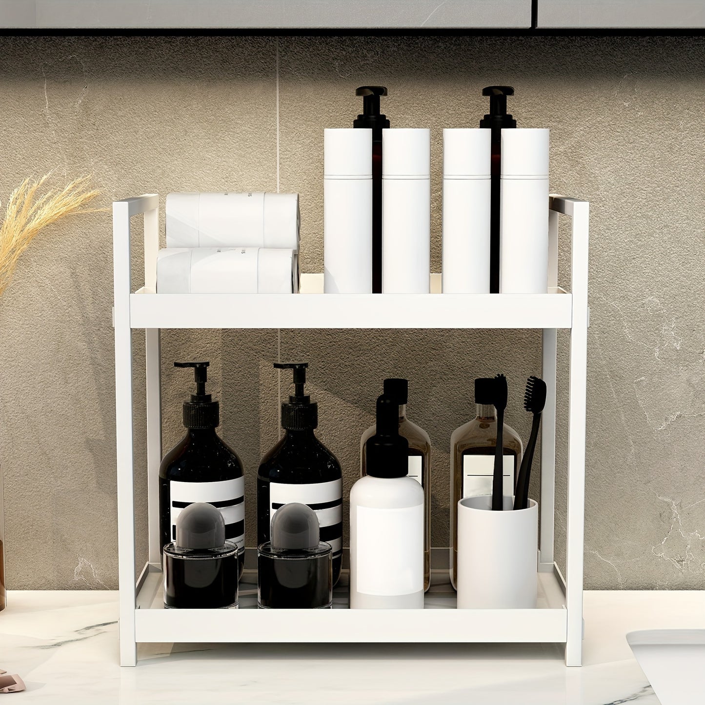 2pcs Bathroom Rack,Cosmetic Organizer Rack,Sinkcare storage rack,Bathroom Counter Storage rack